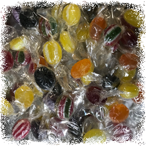 Enkeltvis indpakkede bolsjer