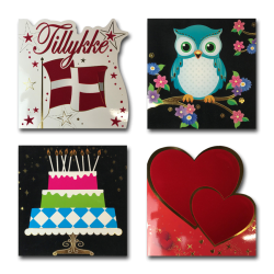 Anledningskort med kuvert<br />Kvadratisk