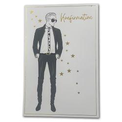 Konfirmationskort, stor med kuvert
