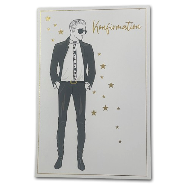 Konfirmationskort, stor med kuvert
