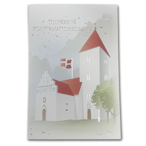 Konfirmationskort, stor med kuvert