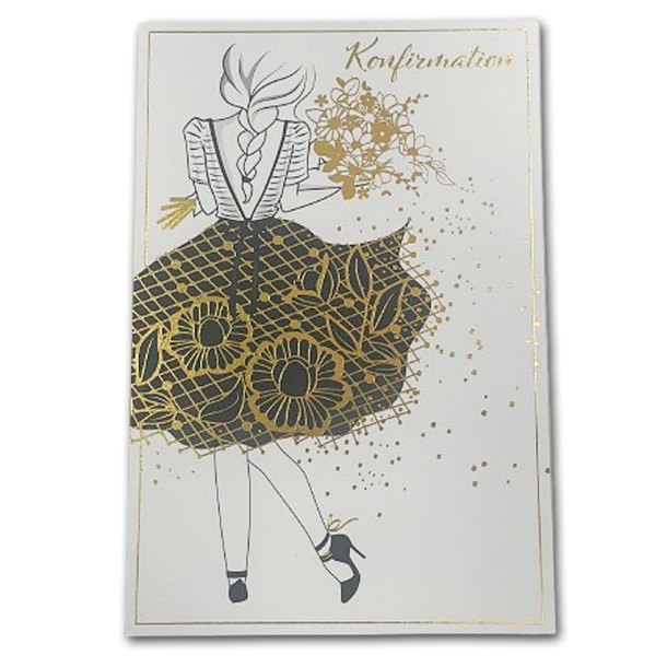 Konfirmationskort, stor med kuvert
