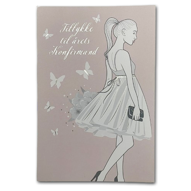 Konfirmationskort, stor med kuvert
