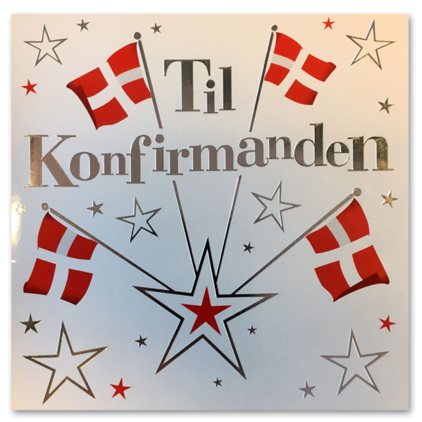 Konfirmationskort, stor med kuvert
