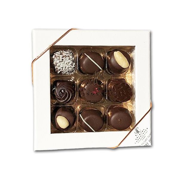 Aalborg Chokoladen<br />Luksus chokolade uden tilsat sukker (9 stk)