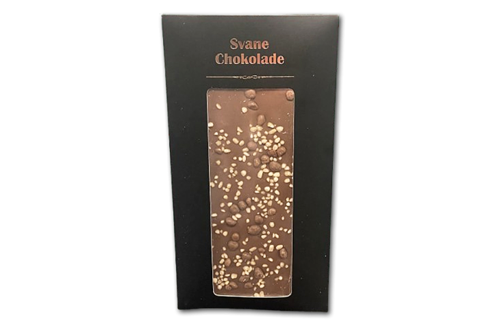 Svane Chokolade<br />Lys Chokolade med Krokant knas