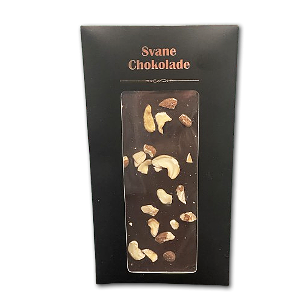 Svane Chokolade<br />M�rk Chokolade med Blandede n�dder