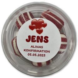 Bolsjebtter som bordKORT<br />Med bolsjer i specifik farve