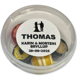 Bolsjebtter som bordKORT<br />Med blandede bolsjer