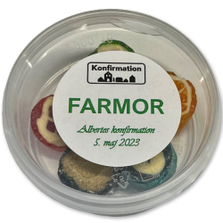 Bolsjebtter som bordKORT<br />Med blandede bolsjer