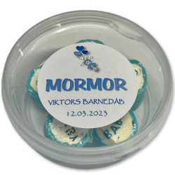 Bolsjebtter som bordKORT<br />Med bolsjer i specifik farve