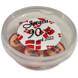 Bolsjebtter som bordPYNT<br />Med bolsjer i specifik farve