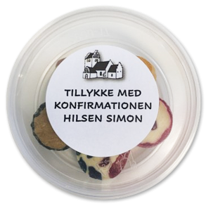 Bolsjebtter som bordPYNT<br />Med blandede bolsjer