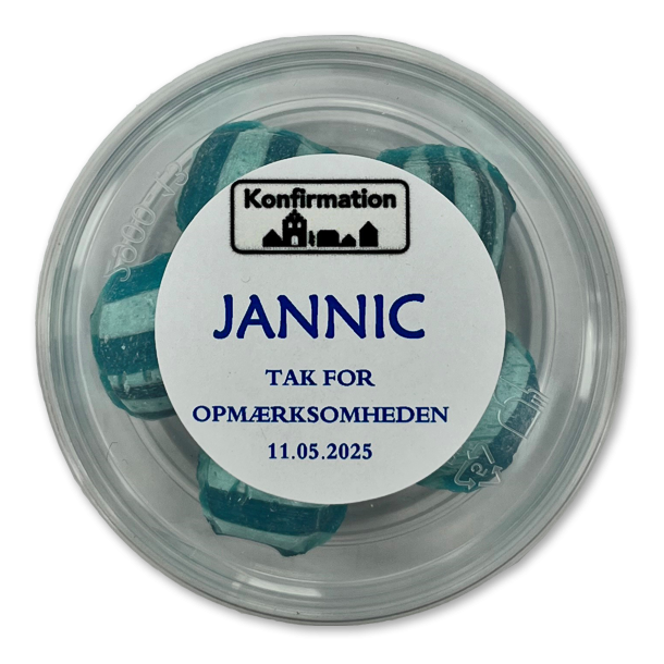 Bolsjebtter som bordPYNT<br />Med bolsjer i specifik farve