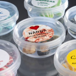 Bolsjebtter som bordKORT<br />Med blandede bolsjer