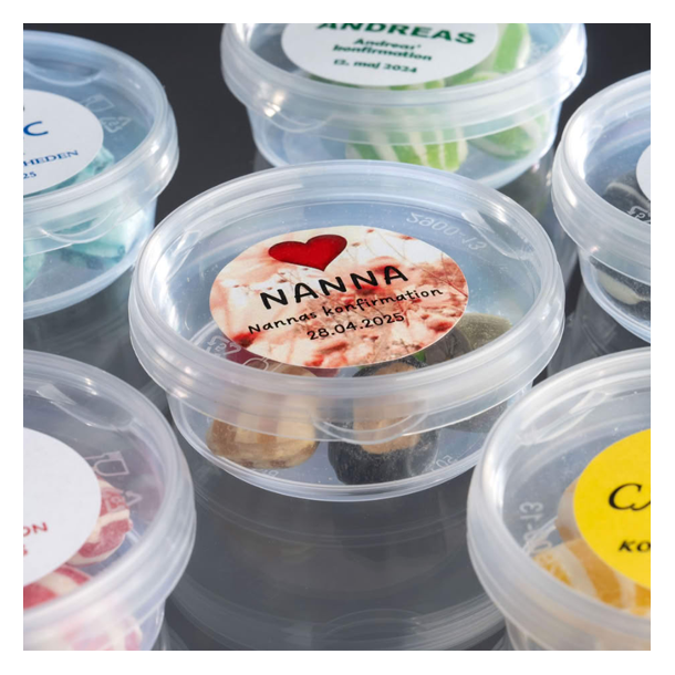 Bolsjebtter som bordKORT<br />Med blandede bolsjer