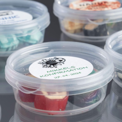 Bolsjebtter som bordPYNT<br />Med blandede bolsjer