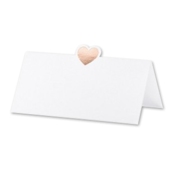 Bordkort med Bronze Hjerte 10 stk.