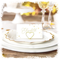 Bordkort med Stjerner 10 stk.