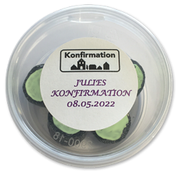 Bolsjebtter som bordPYNT<br />Med bolsjer i specifik farve