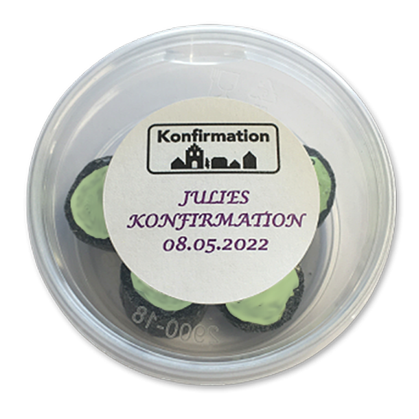 Bolsjebtter som bordPYNT<br />Med bolsjer i specifik farve