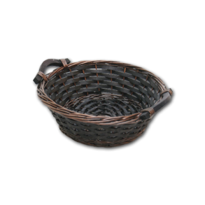 Kurv brun rund med trhanke