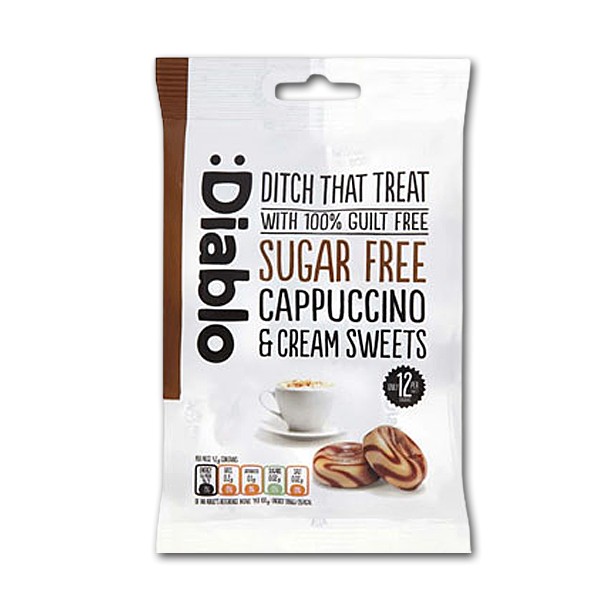 Diablo Cappucino &amp; Flde Bolsjer<br />Sukkerfri