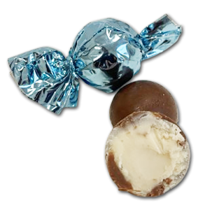 Lysebl� Chokoballs 10 stk.