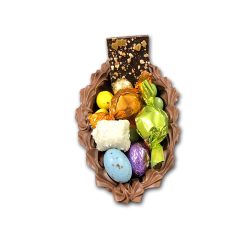 Lille Chokolade Pskeg<br />i hndlavet skal