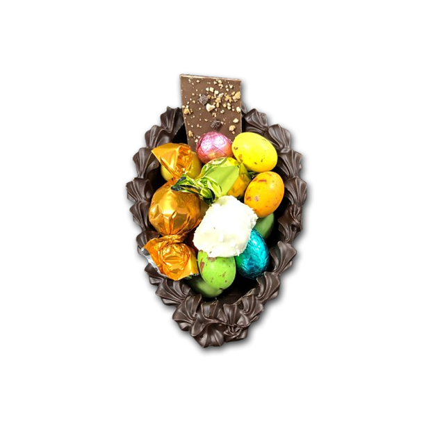 Lille Chokolade Pskeg<br />i hndlavet skal