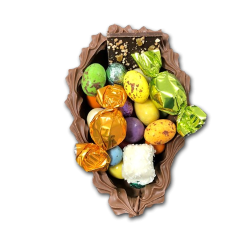 Mellem Chokolade Pskeg<br />i hndlavet skal