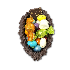 Mellem Chokolade P�ske�g<br />i h�ndlavet skal