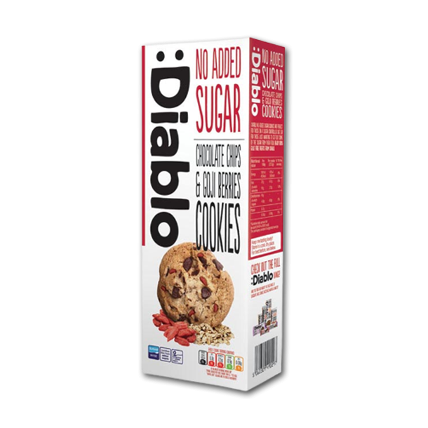 Diablo Chocolate Chip Cookies med Gojibr<br />Ikke tilsat sukker