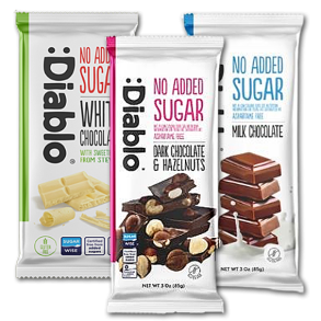 Diablo Chokolade uden tilsat sukker 3 stk