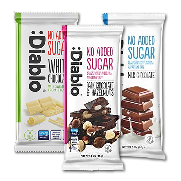 Diablo Chokolade uden tilsat sukker 3 stk