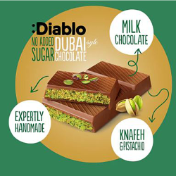 Diablo Dubai chokolade<br />Ikke tilsat sukker