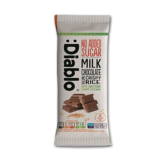 Diablo Mlkechokolade med Ris Crisp<br />Ikke tilsat sukker