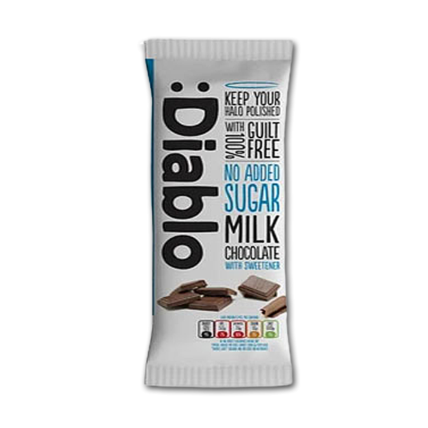Diablo Mlkechokolade<br />Ikke tilsat sukker
