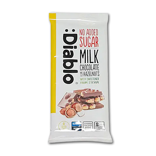 Diablo Mlkechokolade med Hasselndder Ikke tilsat sukker
