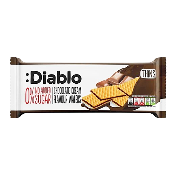 Diablo Vafler med Chokoladecreme<br />Ikke tilsat sukker