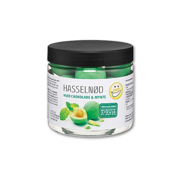 Easis Hasselndder med hvid chokolade og mynte uden tilsat sukker