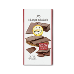 Easis Lys Plgschokolade uden tilsat sukker