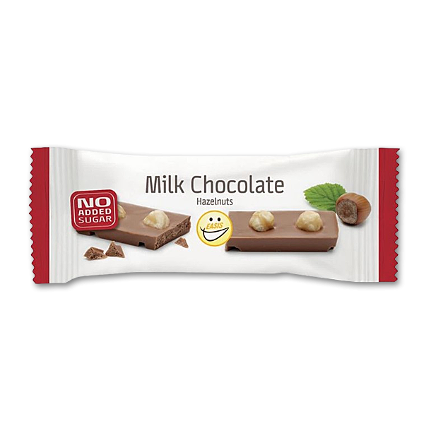 Easis Mlkechokoladebar med Hasselndder uden tilsat sukker