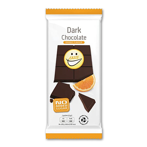 Easis Mrk chokolade med orangesmag uden tilsat sukker