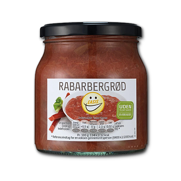 Easis Rabarbergrd uden tilsat sukker
