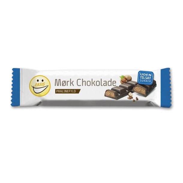 Easis Mrk chokoladebar med Pralin uden tilsat sukker