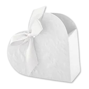 Favor Box Hjerteformet ske, hvid 10 stk