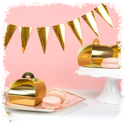 Favor Box 'Kageske' guld 10 stk