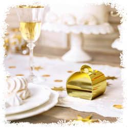Favor Box 'Kageske' guld 10 stk