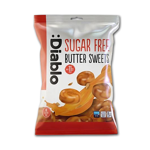 Diablo Fldekaramel Bolsjer<br />Sukkerfri